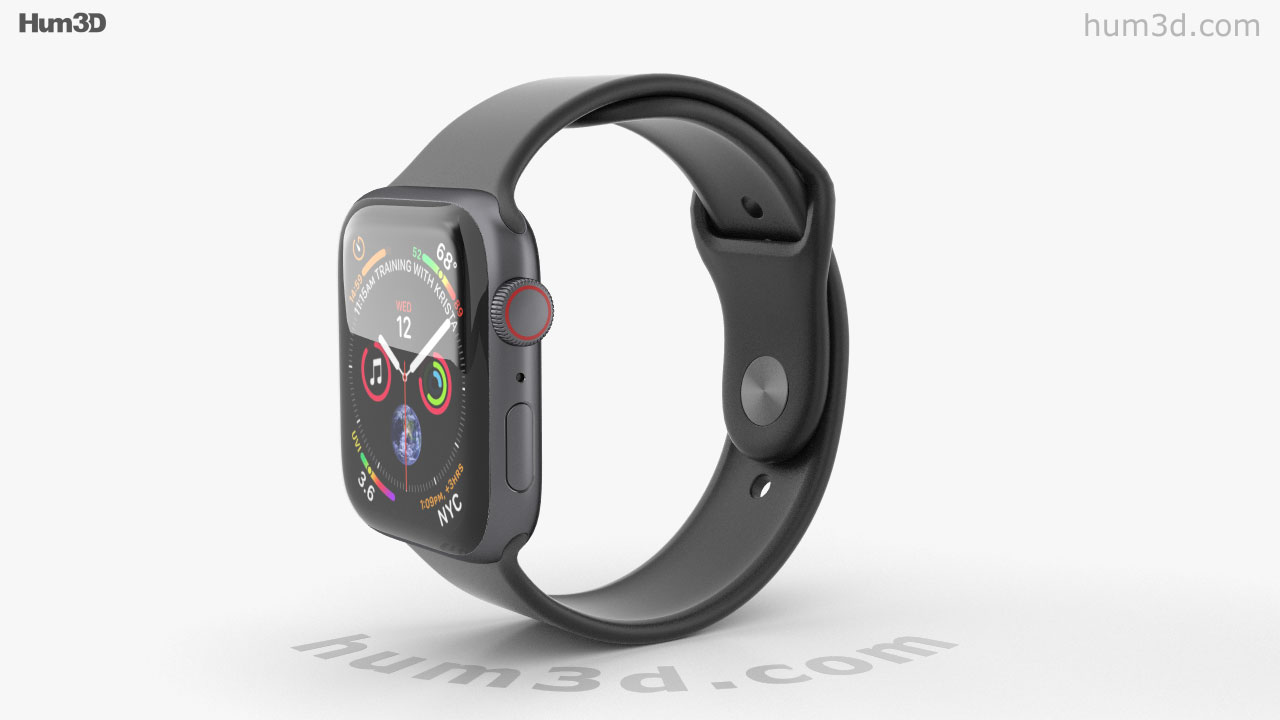 view of Apple Watch Series 4 mm Space Gray Aluminum Case