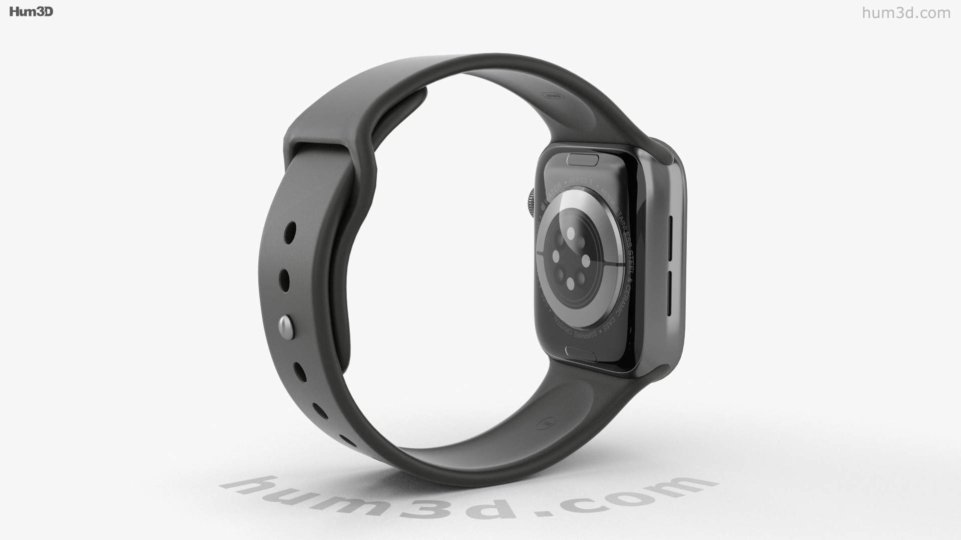 Apple Watch Series 6 40mm Stainless Steel Graphite 3Dモデルの360 ...