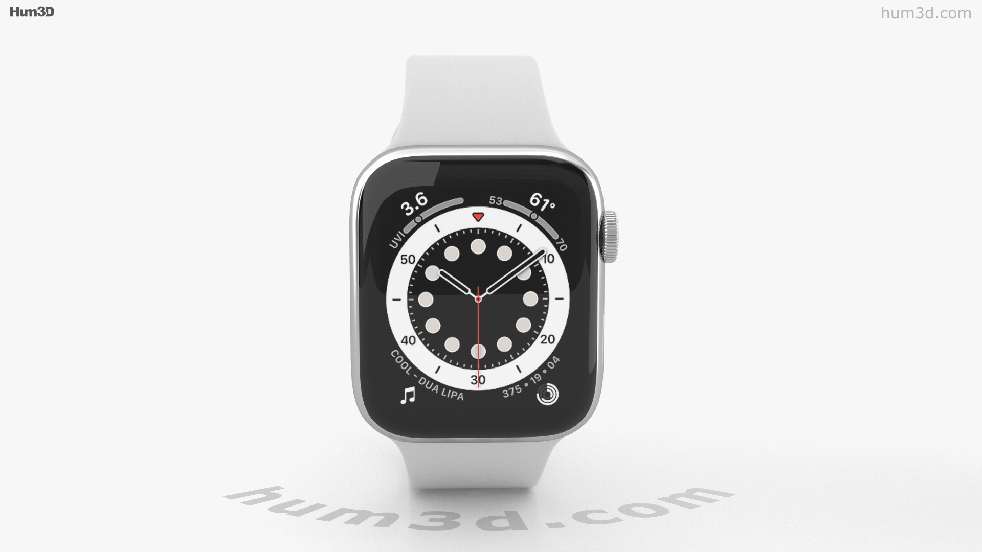 Vista 360 del modelo 3d de apple watch series 6 40mm stainless steel