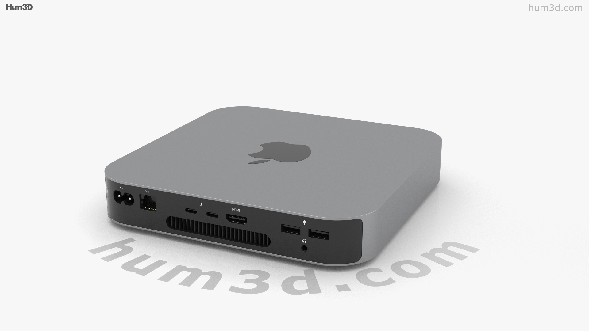Apple Mac mini 2020 M1 Silver 3Dモデルの360ビュー-3DModelsストア