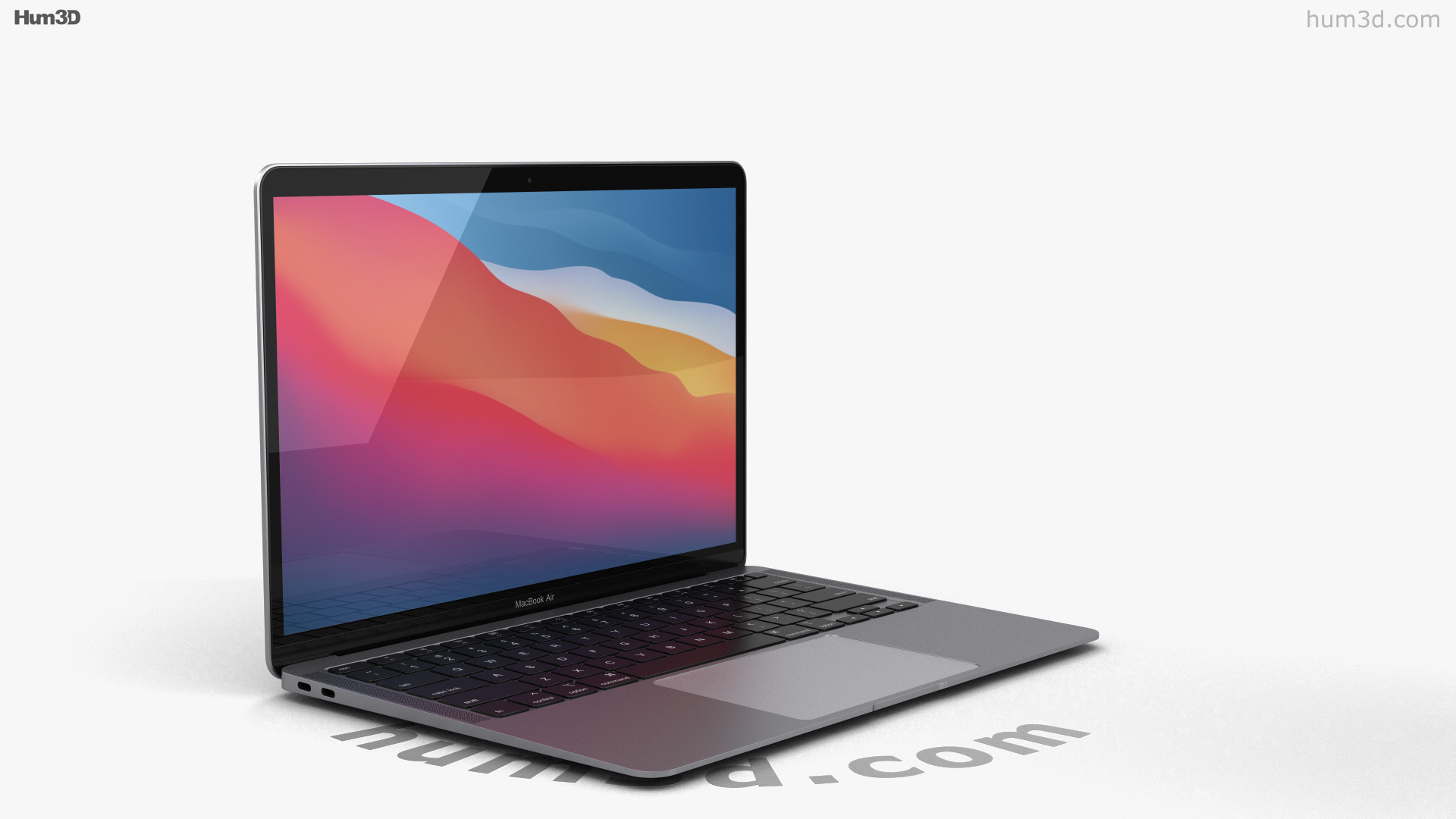 Apple MacBook Air 2020 M1 Space Gray 3Dモデルの360ビュー-3DModels