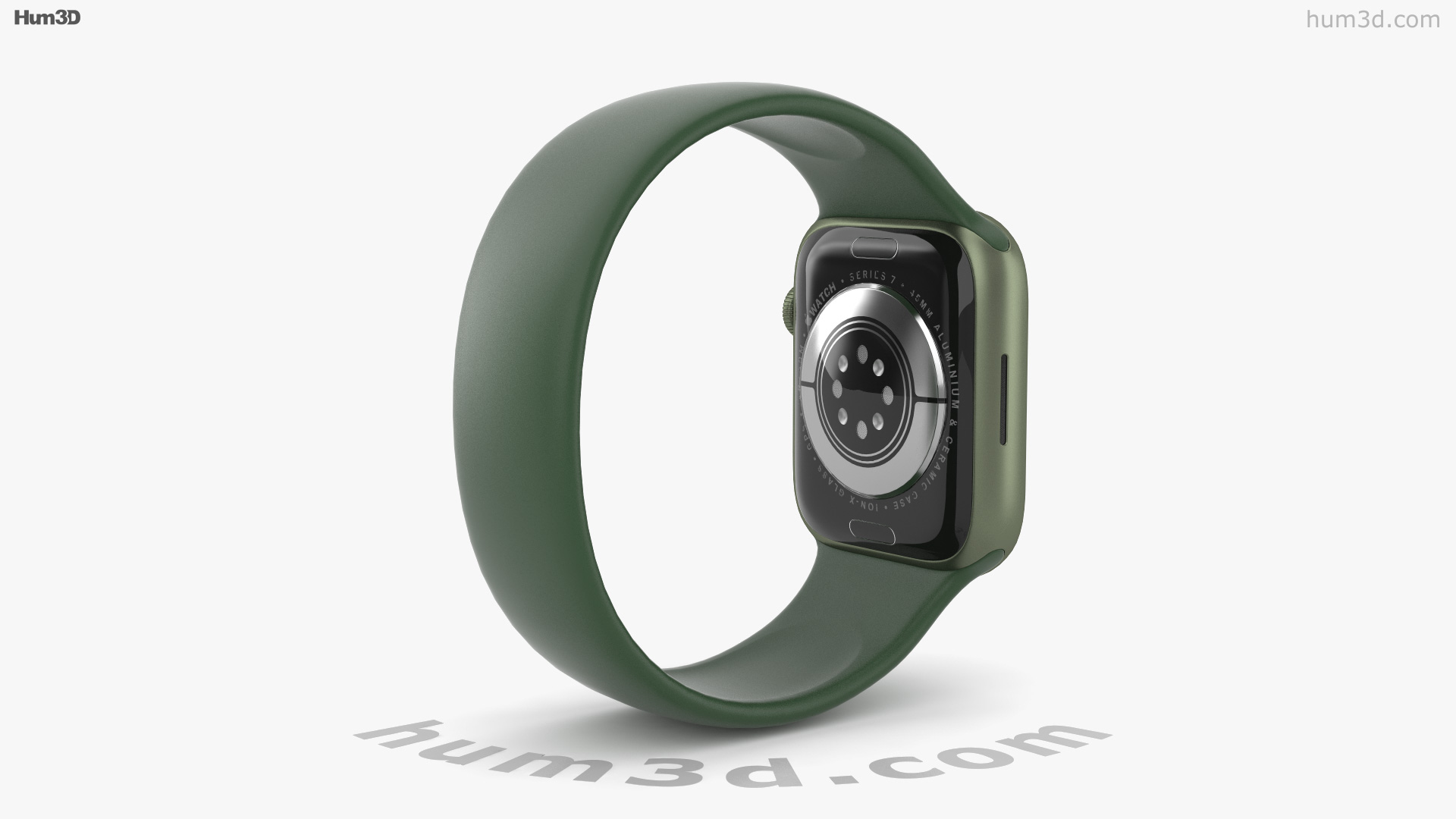 360 view of Apple Watch Series 7 45mm Green Aluminum Case with
