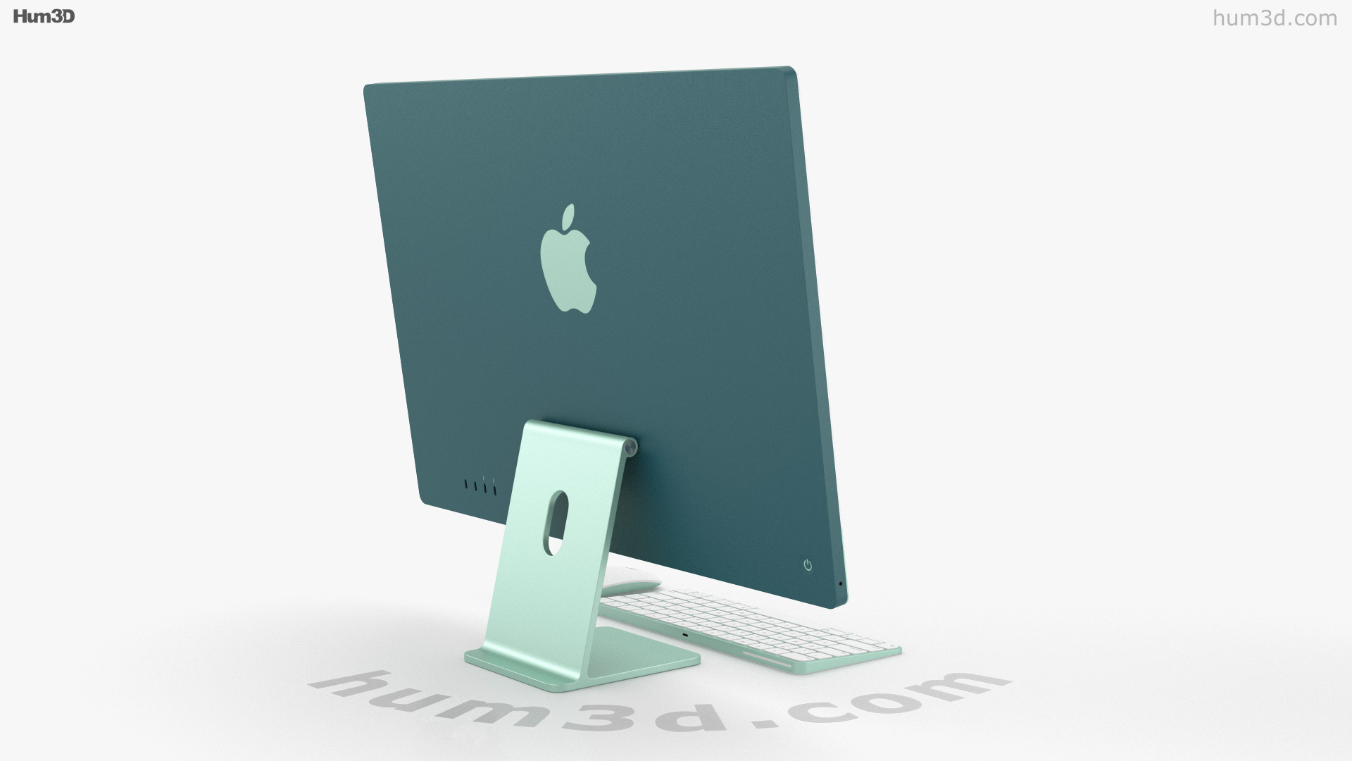 Apple iMac 24-inch 2021 Green 3D model - Electronics on 3DModels