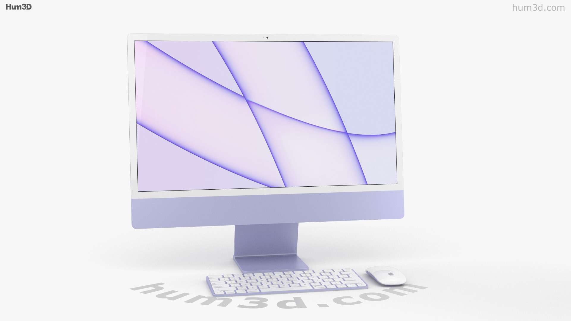 Apple iMac 24-inch 2021 Purple 3Dモデルの360ビュー-3DModelsストア