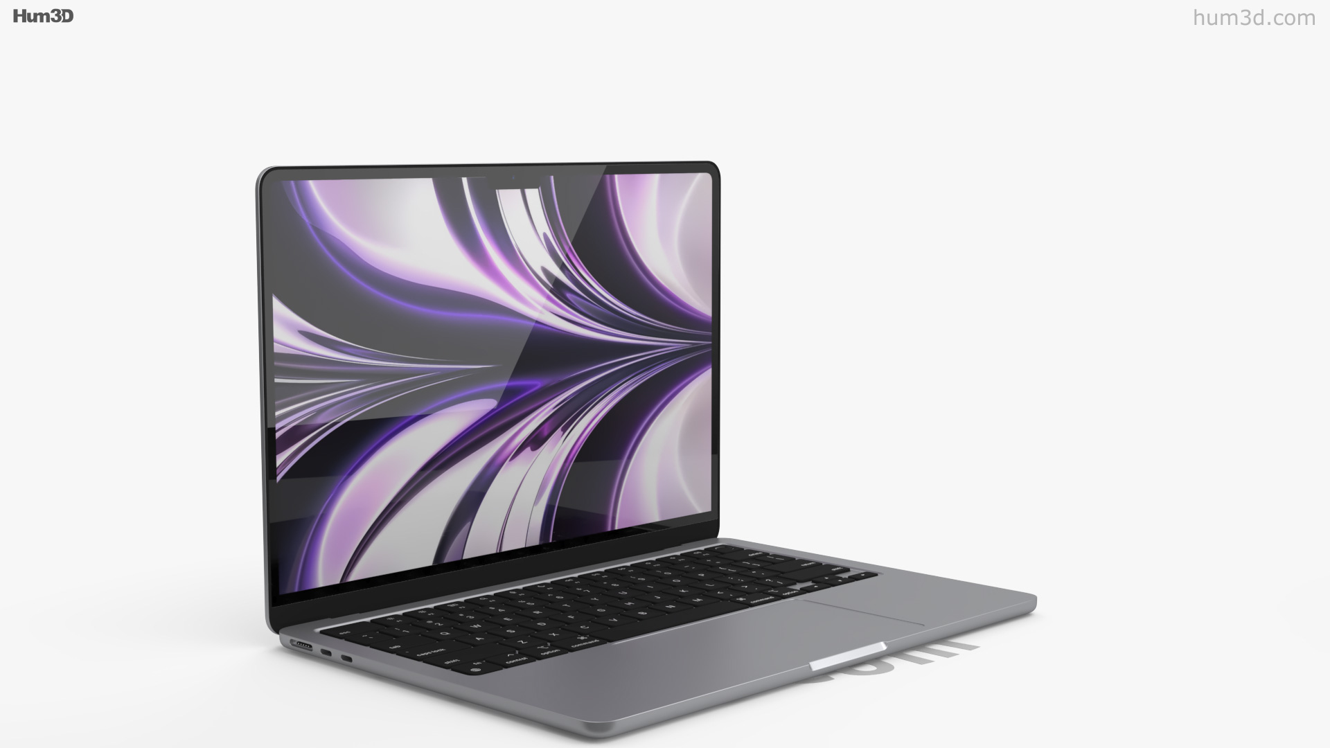 360 view of Apple MacBook Air M2 2022 Space Gray 3Dモデル