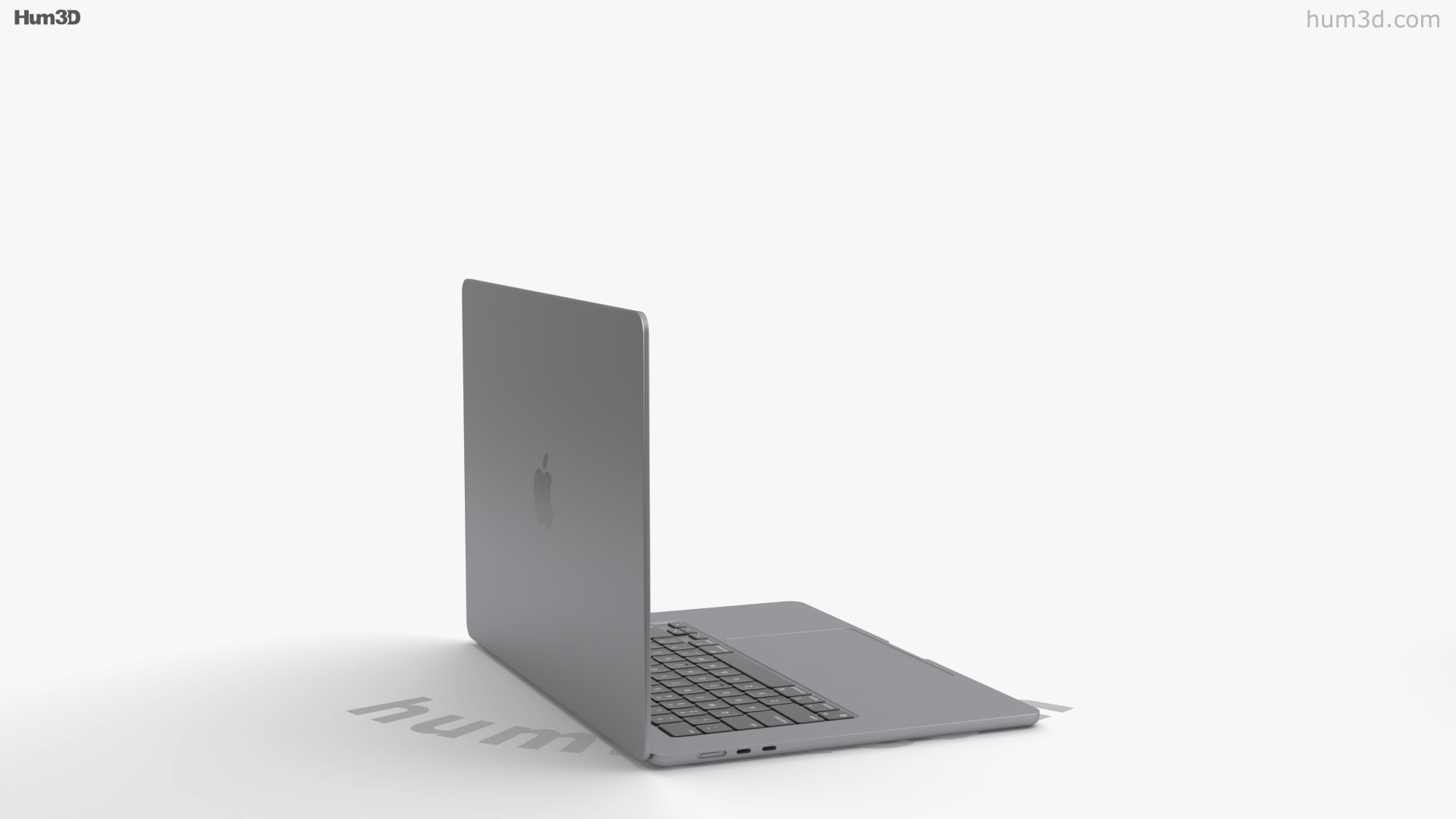 360 view of Apple MacBook Air 15 inch 2023 Space Gray 3Dモデル