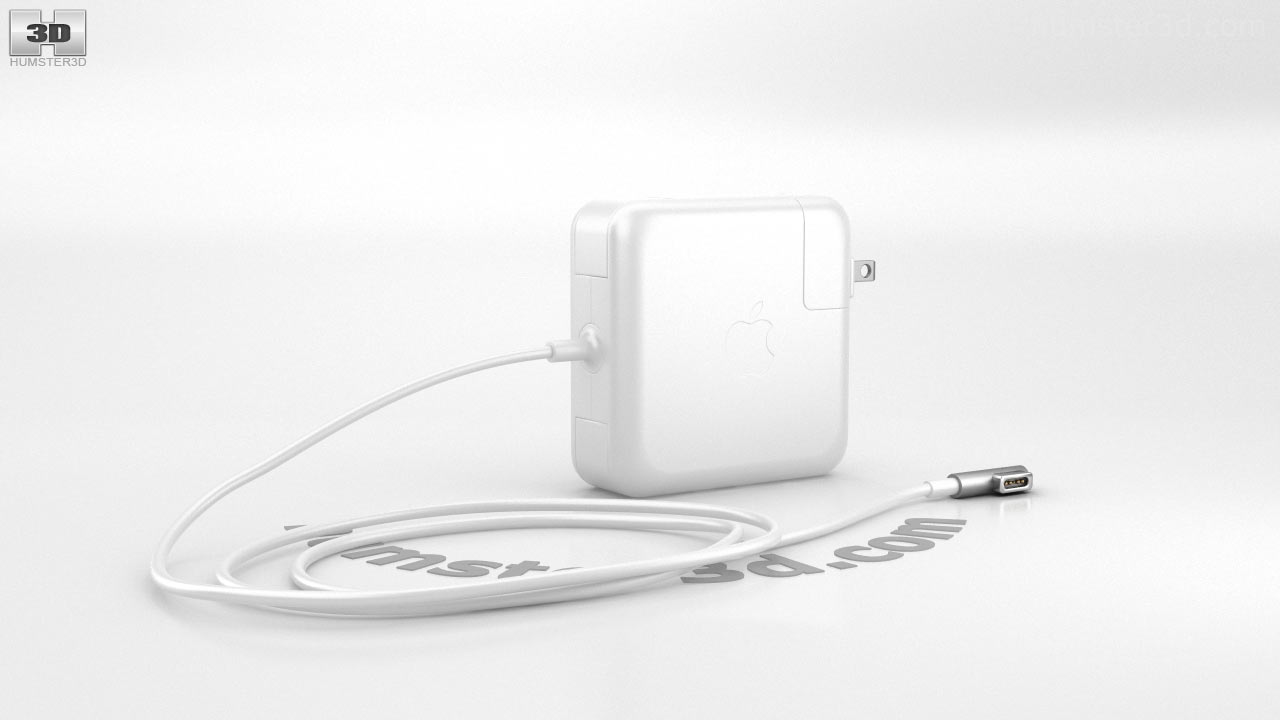 Apple 60W MagSafe Power Adapter 3D Model $49 - .3ds .c4d .fbx .lwo .ma .obj  .max - Free3D