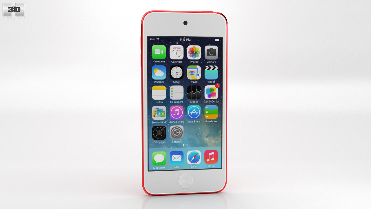 360 view of Apple iPod Touch Red 3D model - 3DModels store