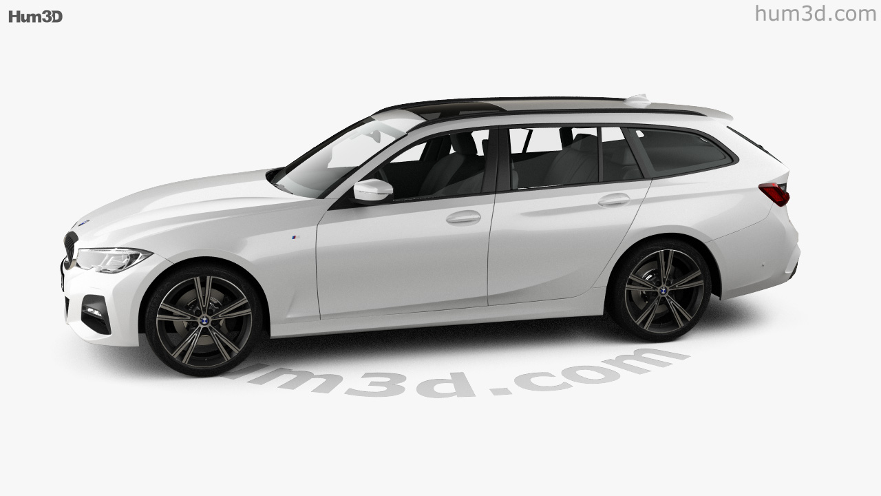 360 view of BMW 3 Series (G21) M-Sport touring 2021 3D model - 3DModels  store