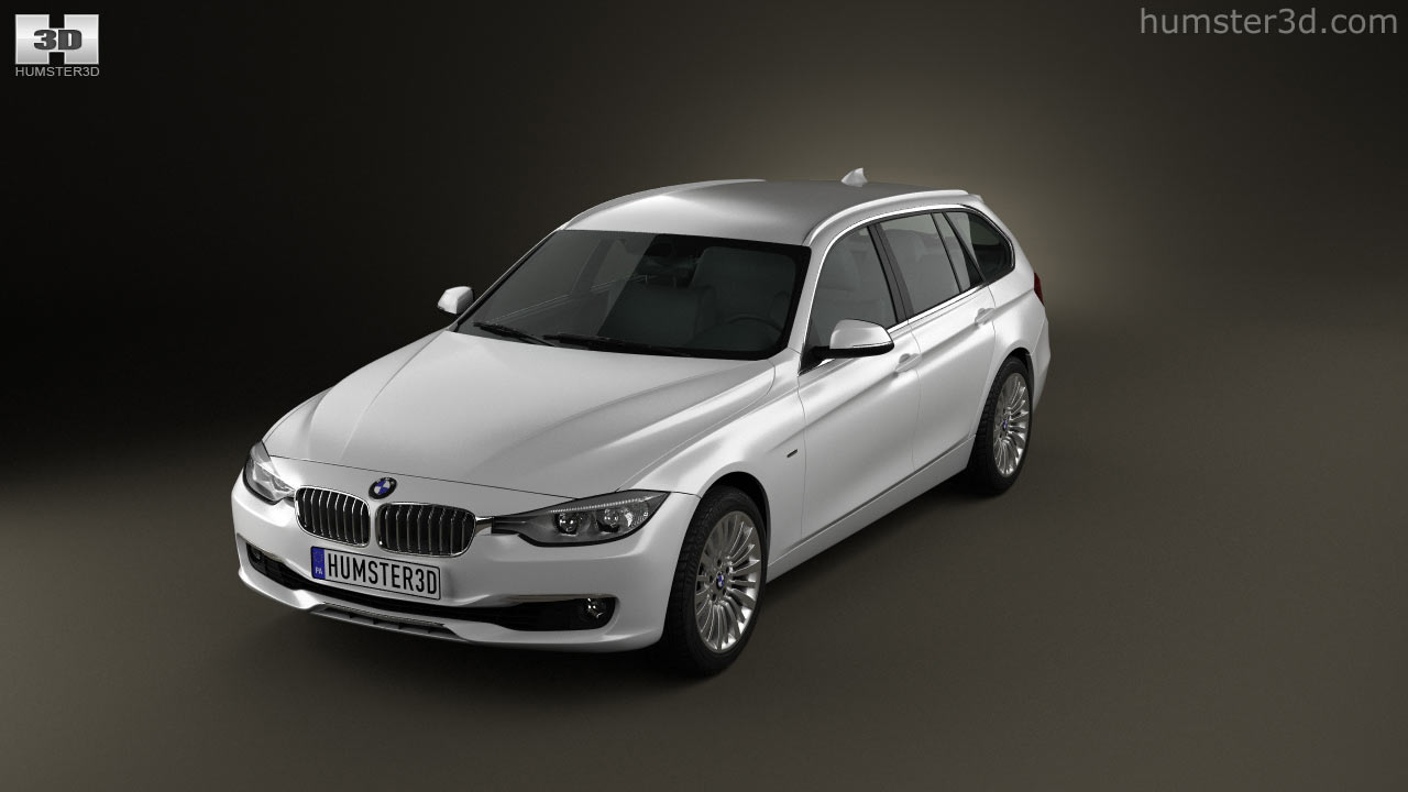 360 view of BMW 3 Series (F31) touring 2015 3D model - 3DModels store
