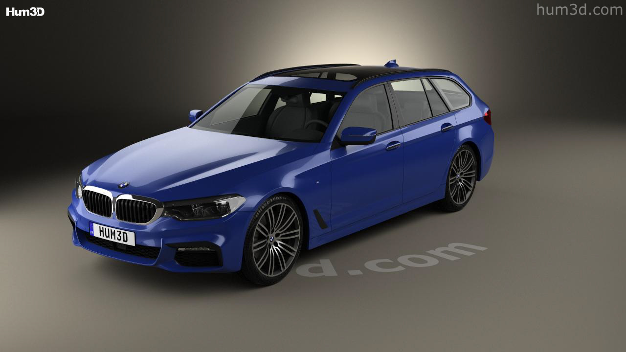 360 view of BMW 5 series G31 touring M-Sport 2020 3D model
