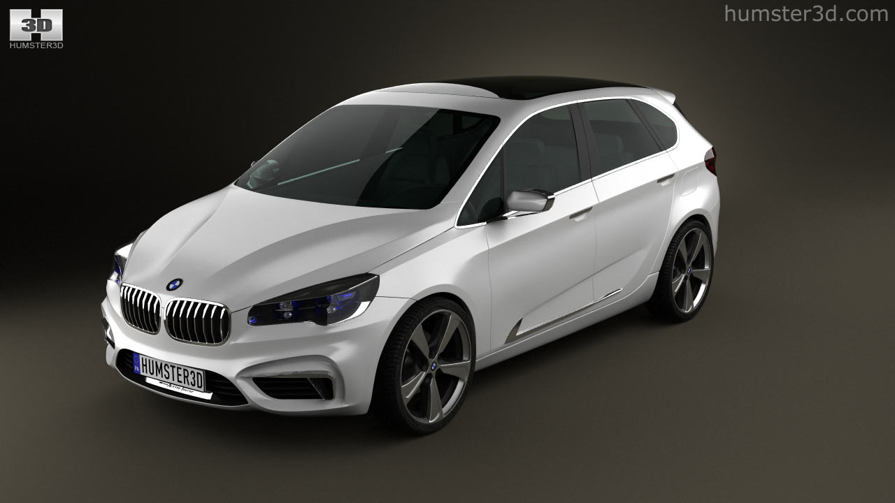 360-Ansicht auf BMW Active Tourer Konzept 2014 3D-Modell