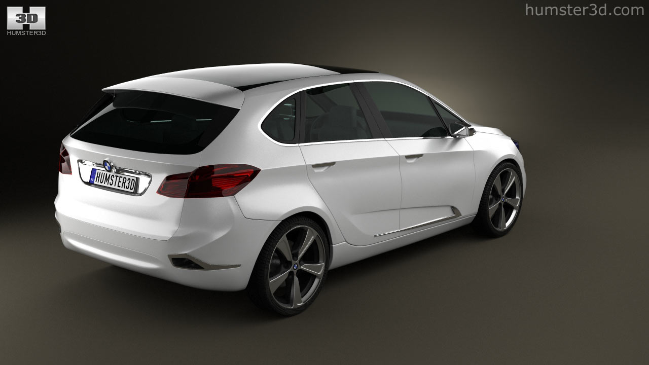 360-Ansicht auf BMW Active Tourer Konzept 2014 3D-Modell - 3DModels Shop