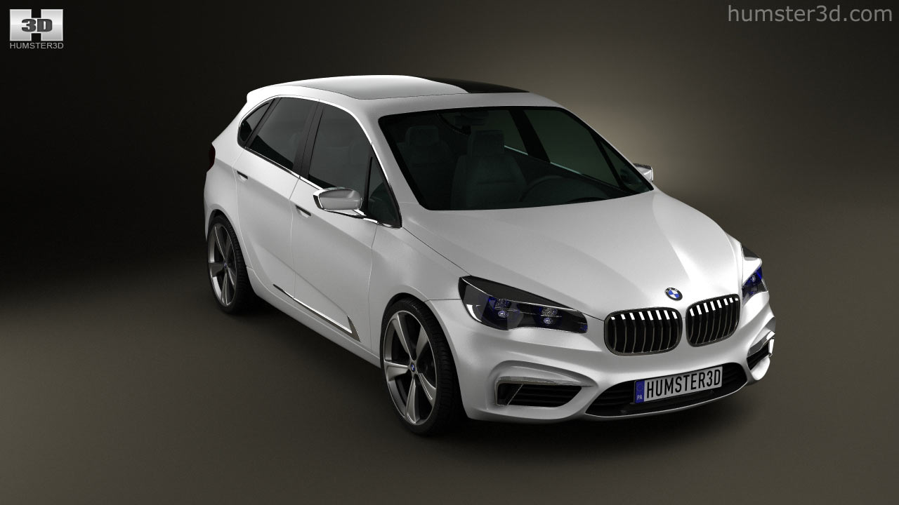 360 view of BMW Active Tourer Concept 2014 3D model - 3DModels store