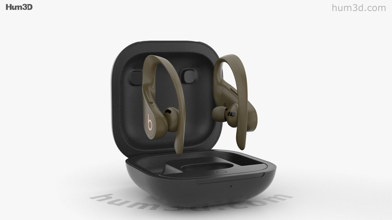360 view of Beats Powerbeats Pro Moss 3D model