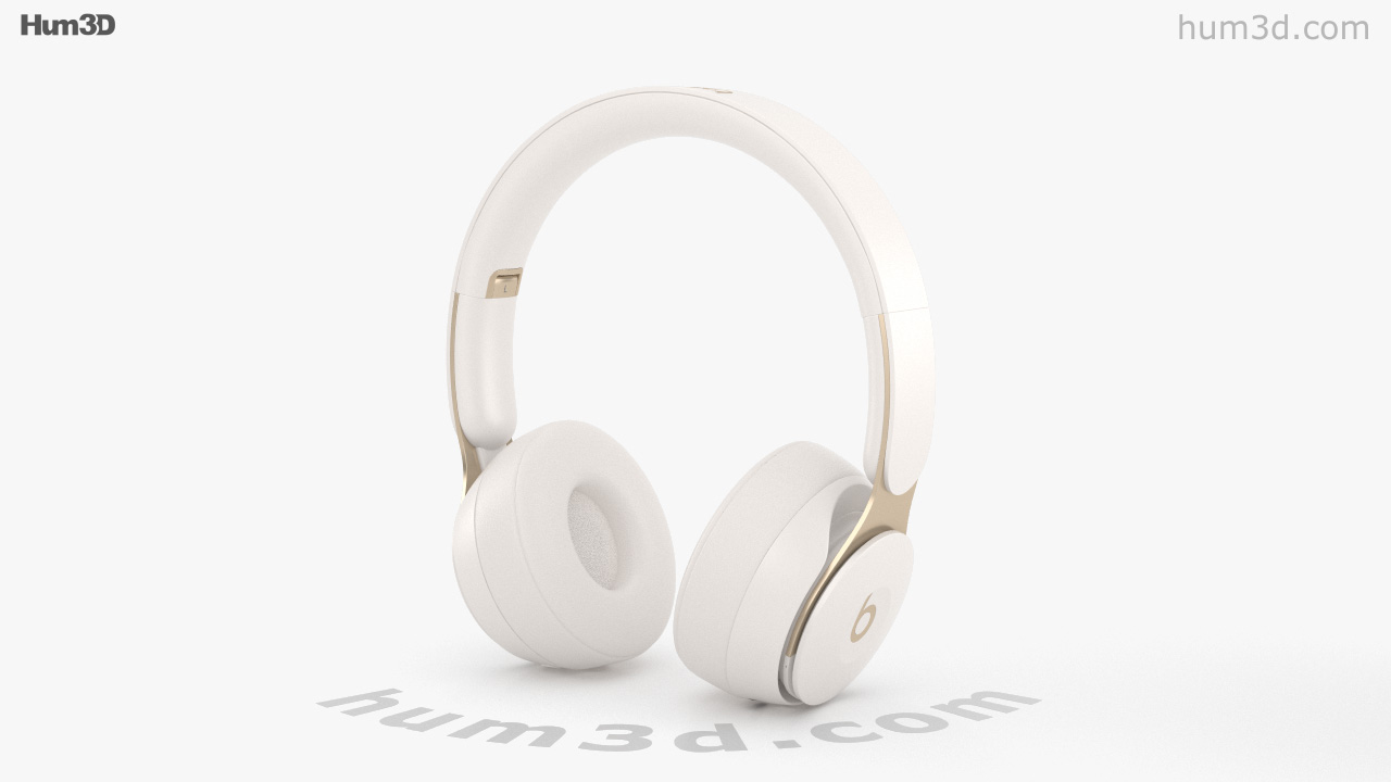 360 view of Beats Solo Pro Ivory 3D model - 3DModels store