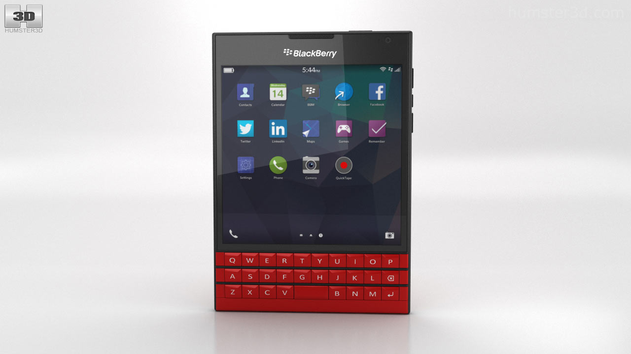 BlackBerry Passport Red 3Dモデルの360ビュー-3DModelsストア