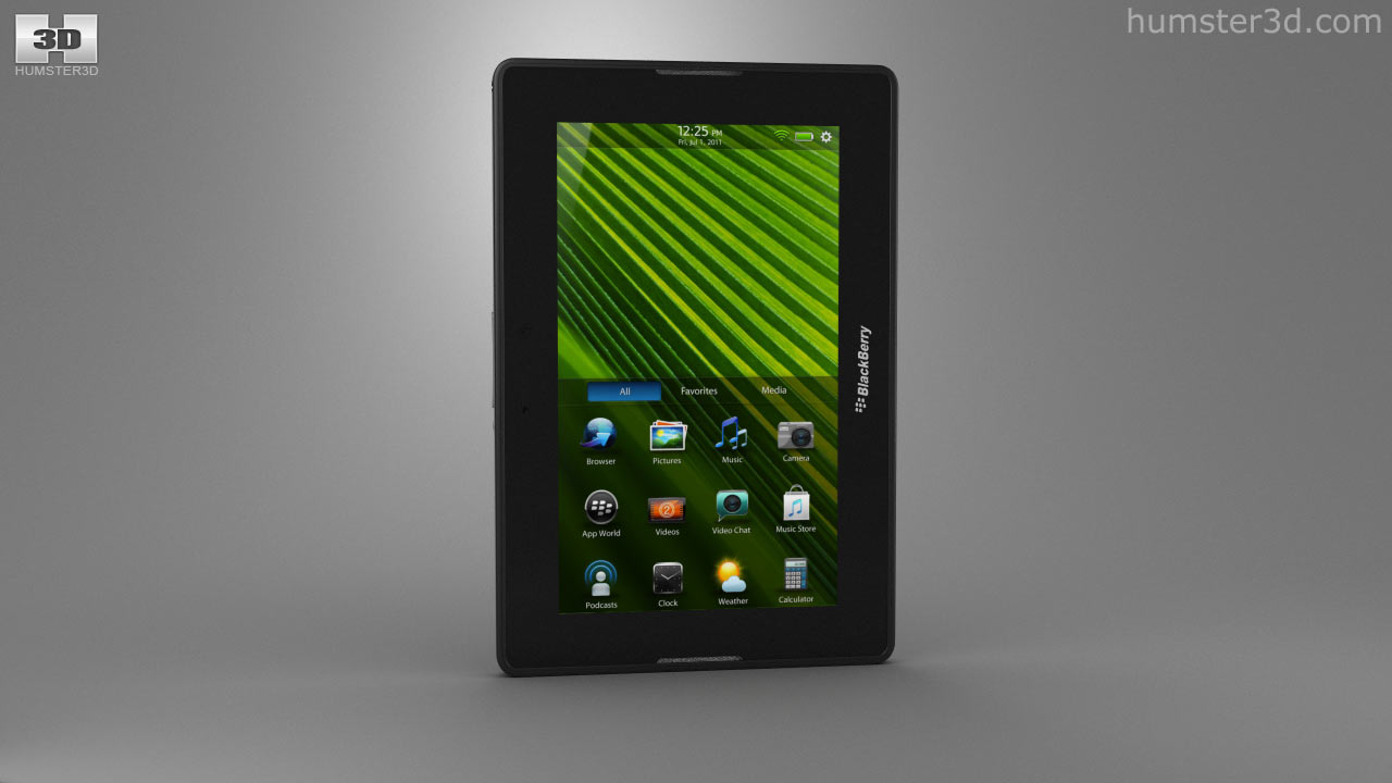 360 view of BlackBerry PlayBook 3D model - 3DModels store