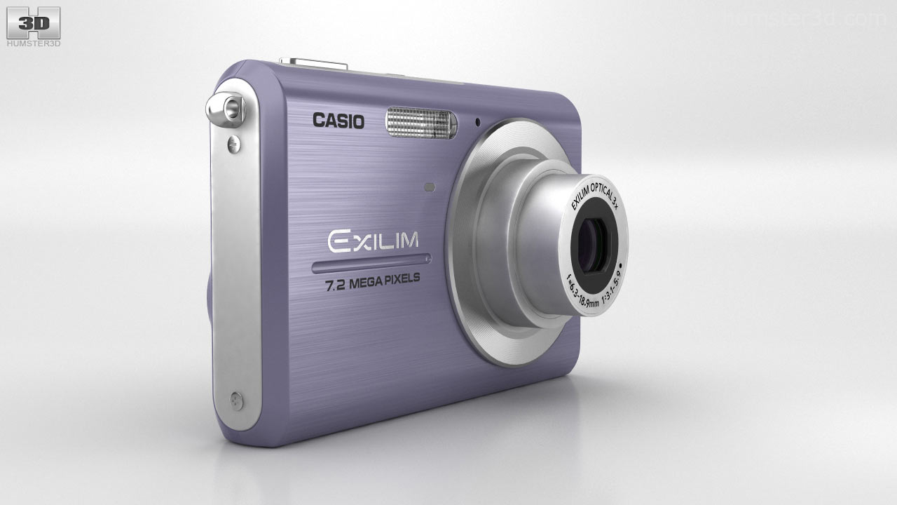 360 view of Casio Exilim EX-Z75 Blue 3D model 3DModels store