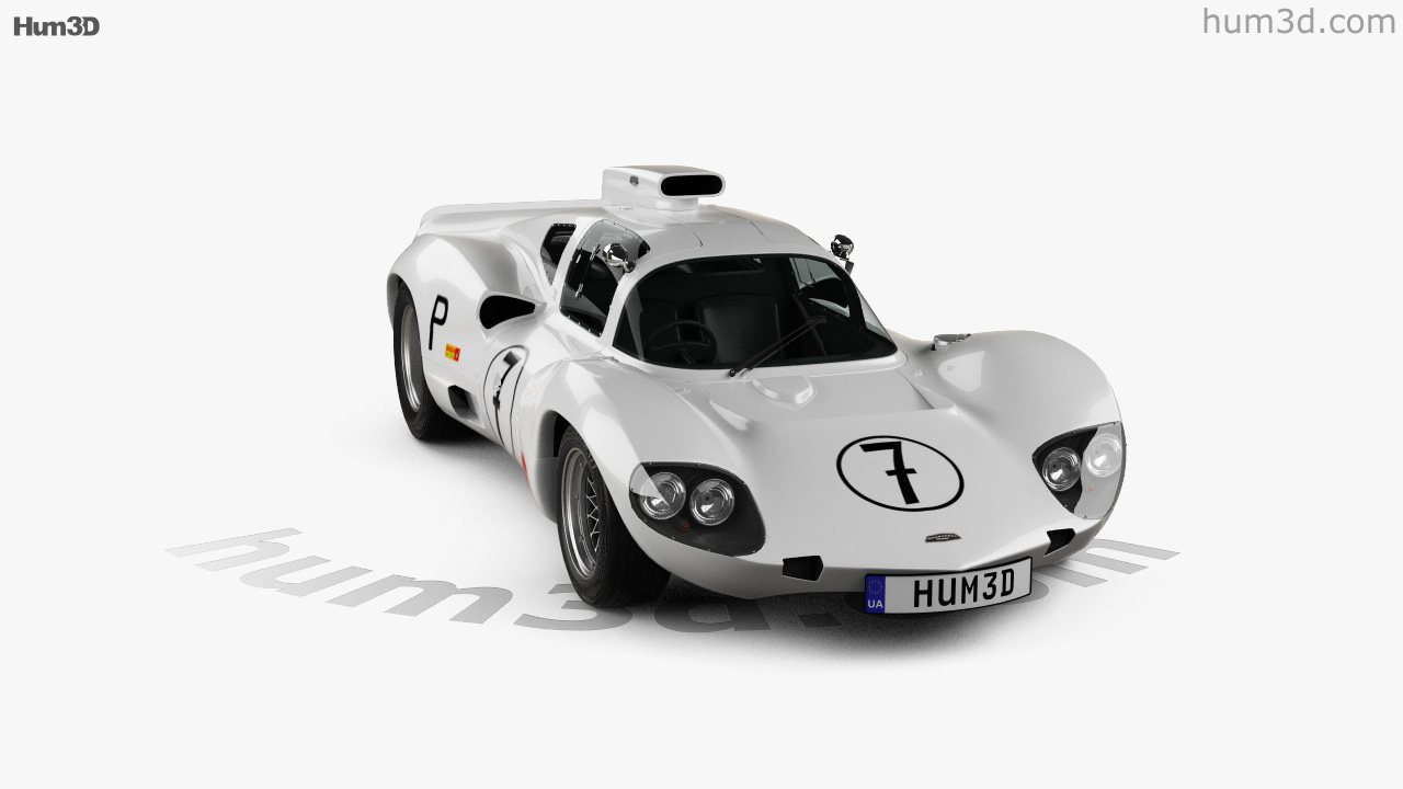 Chaparral 2D Race Car with HQ interior 1966 3D model - Download