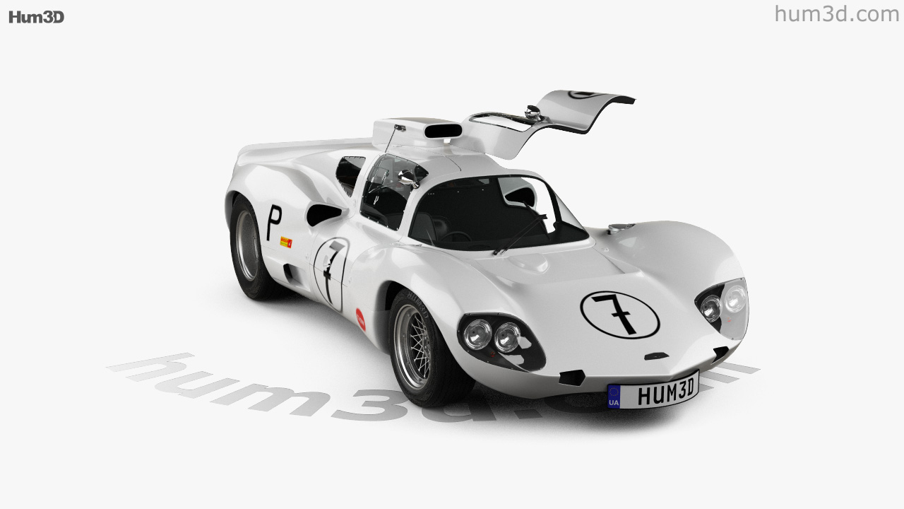 Chaparral 2D Race Car with HQ interior 1966 3D model - Download
