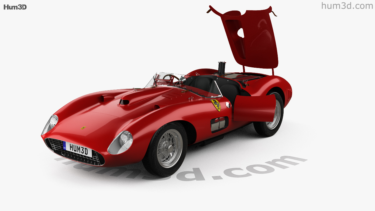 360 view of Ferrari 335 S Spider Scaglietti with HQ interior 1957 3D model  - 3DModels store
