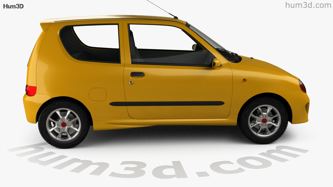 360 view of Fiat Seicento Sporting Abarth 2003 3D model - 3DModels store