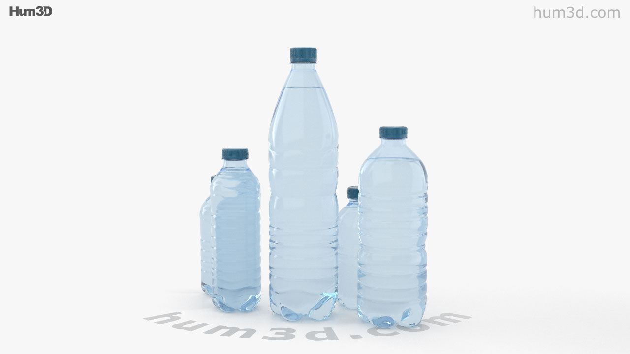 Plastic water bottle free 3D model