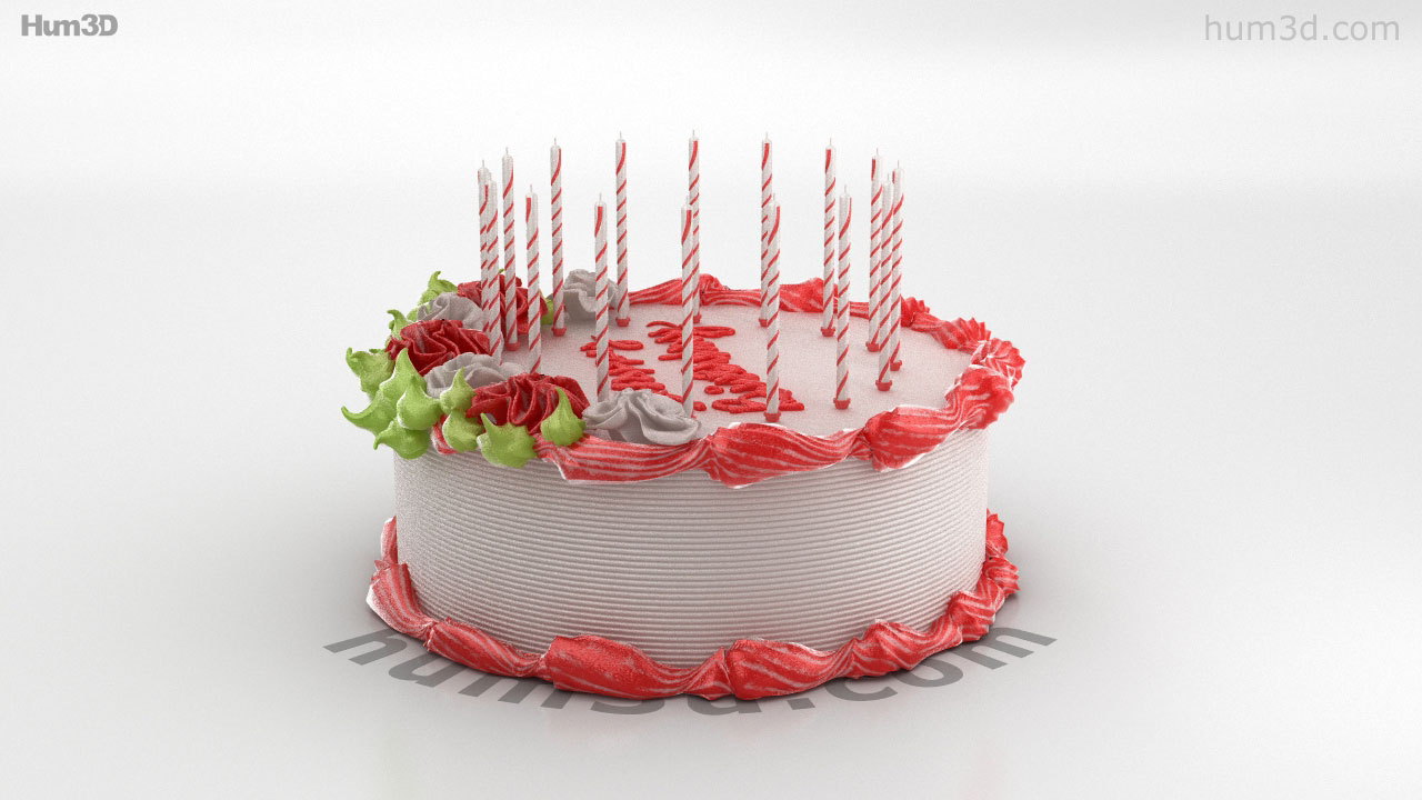 Birthday Cake 3D model - Food on 3DModels