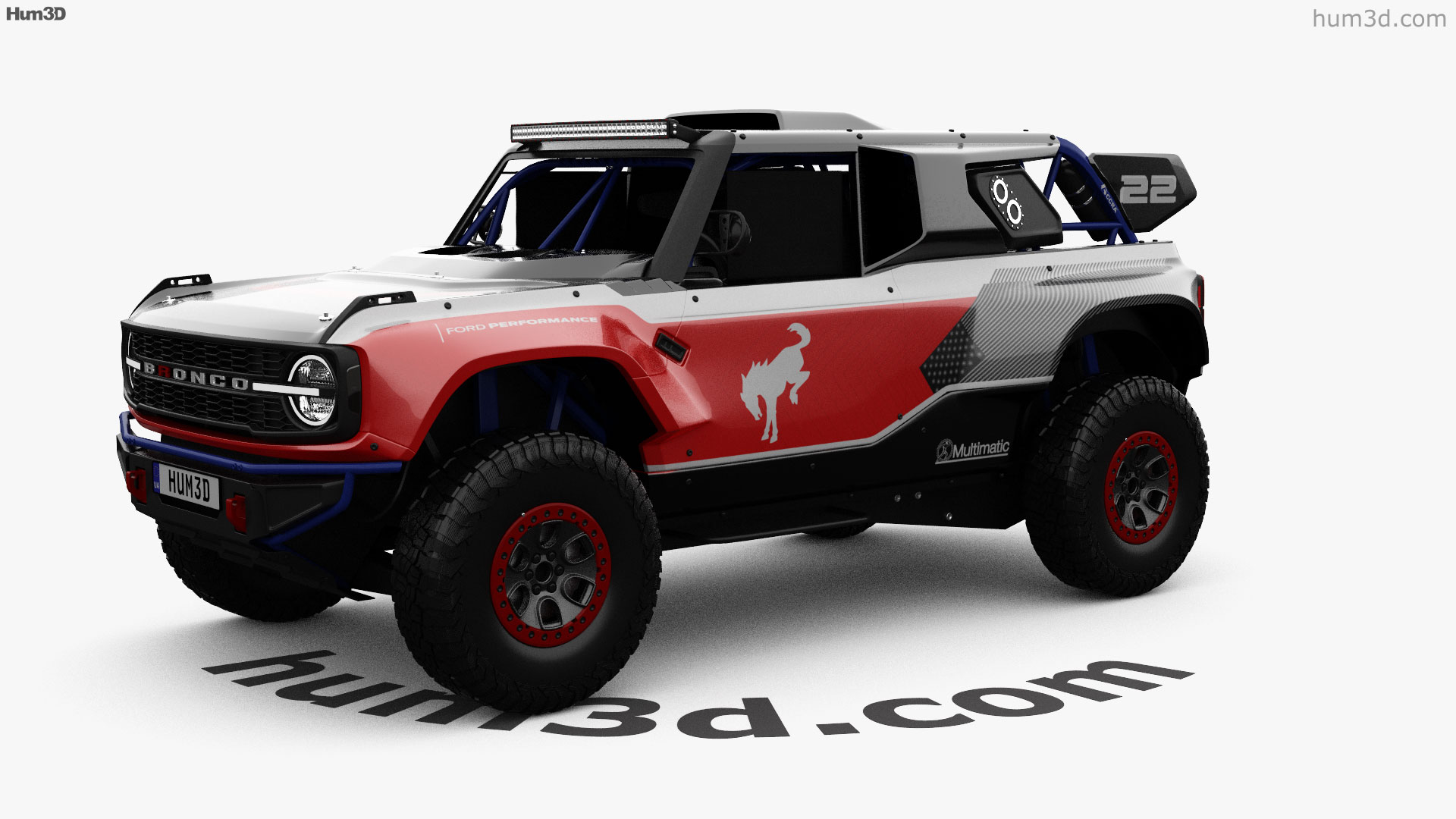 360 view of Ford Bronco Desert Racer 2024 3D model - 3DModels store