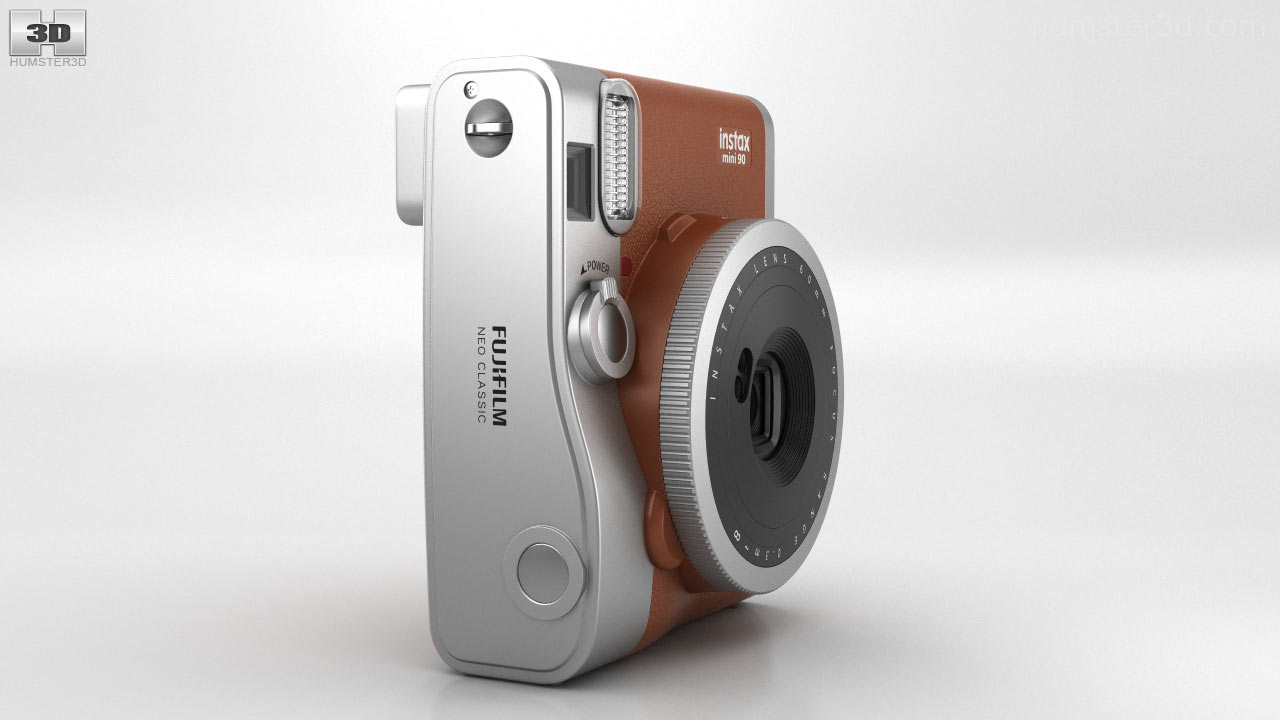 Fujifilm Instax Mini 90 Brown 3D model - Download Electronics on