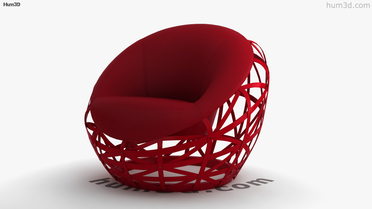 Louis Vuitton Diamond Armchair 3D model - Download Furniture on