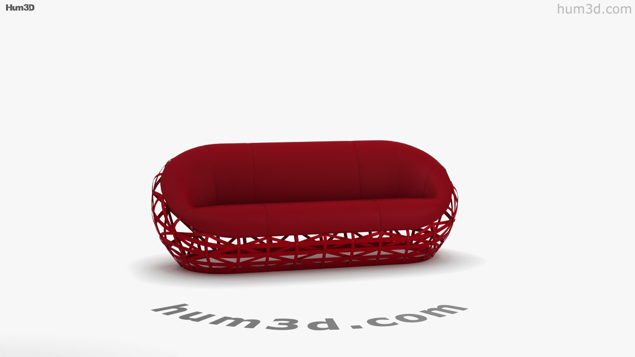 360 view of Louis Vuitton Diamond Sofa 3D model - 3DModels store