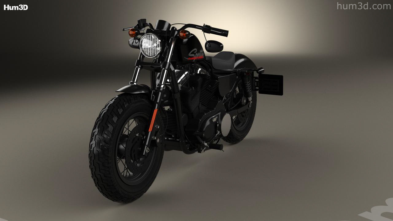360 view of Harley-Davidson Sportster 1200 Forty-Eight 2013 3D model -  3DModels store