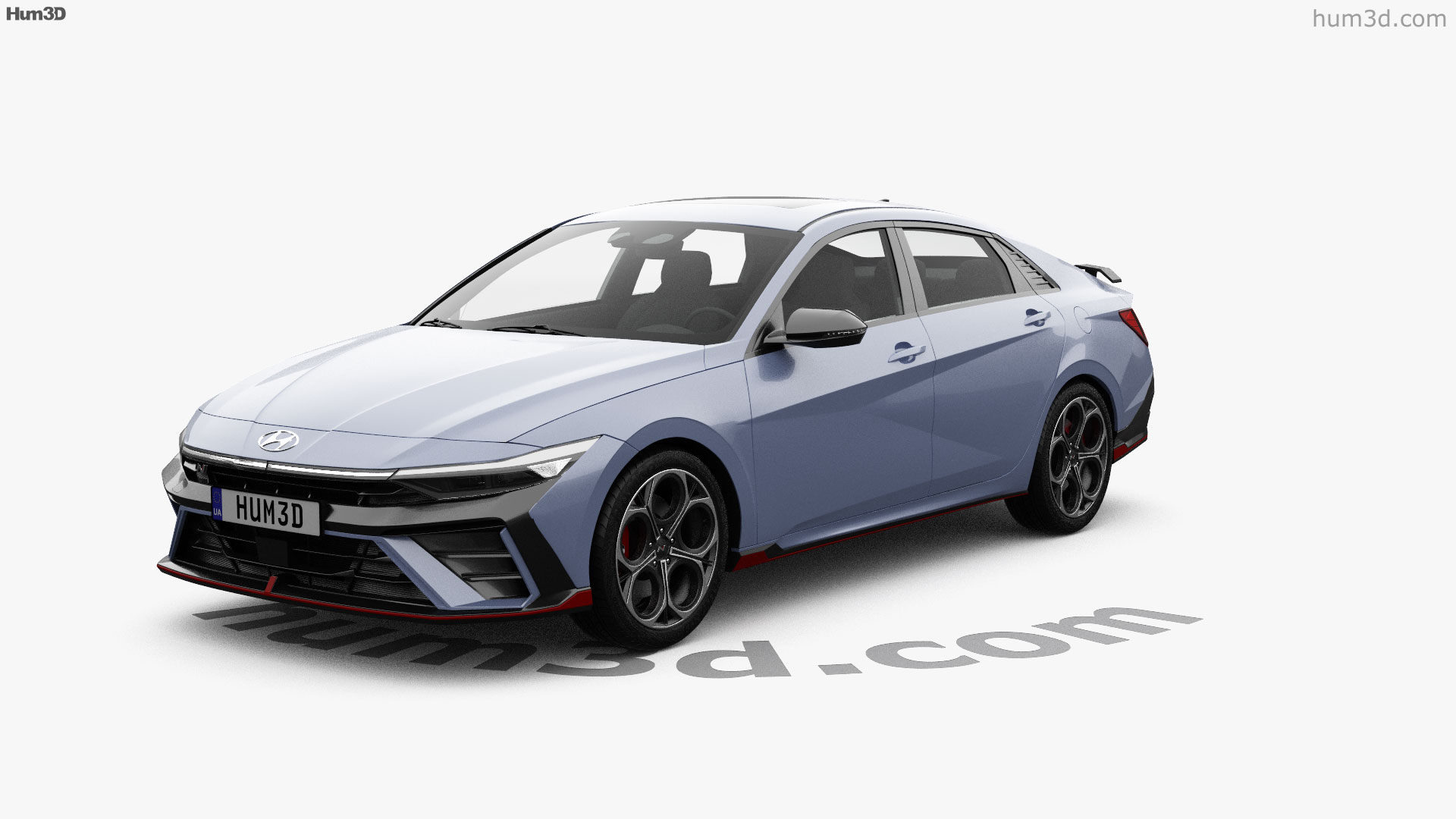 Hyundai Elantra N 2024 3D модель Круговой обзор 360 градусов 3DModels