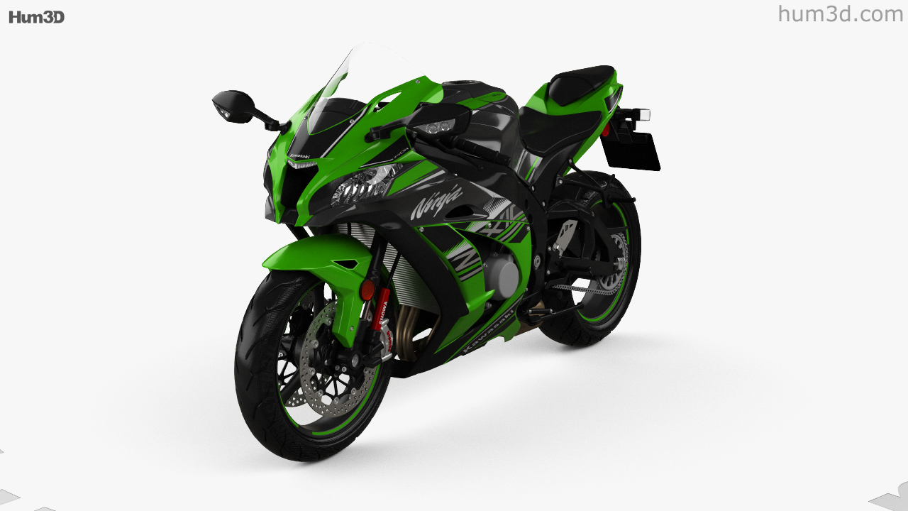 360 view of Kawasaki Ninja ZX-10R 2017 3D model - 3DModels store