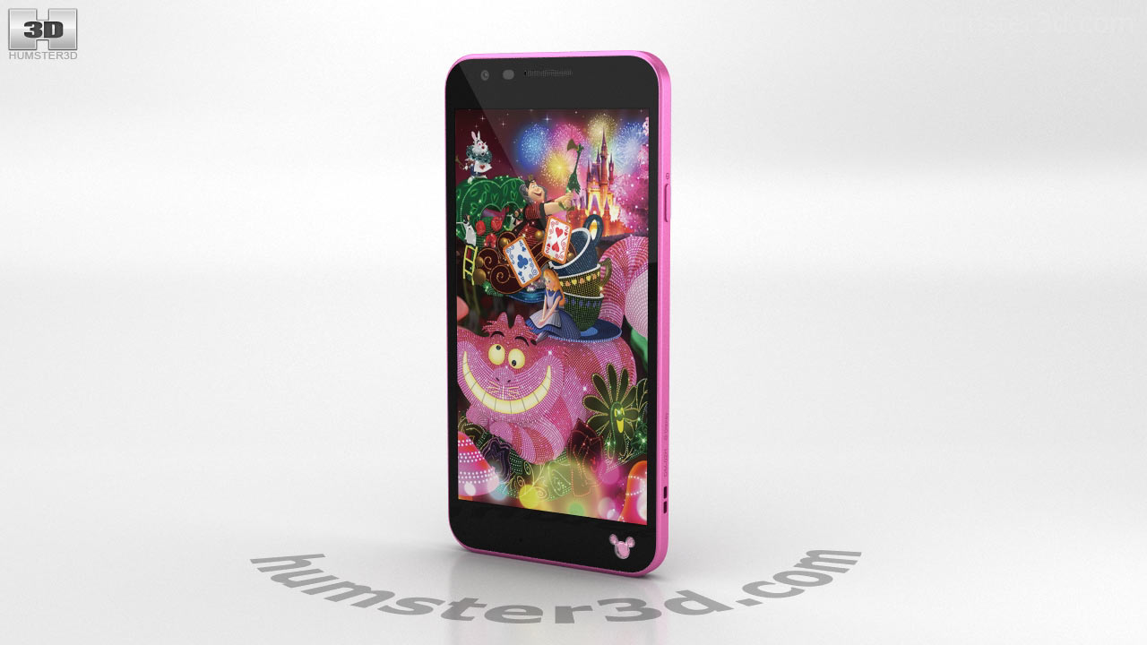 360 view of LG Disney Mobile on Docomo DM-02H Pink 3D model