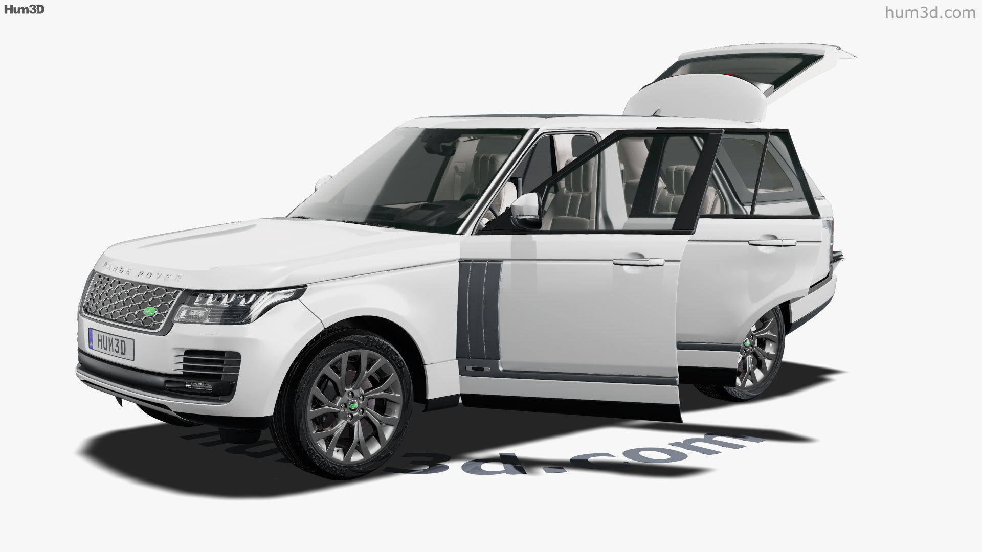 Vue à 360 degrés de Land Rover Range Rover Autobiography avec Intérieur ...