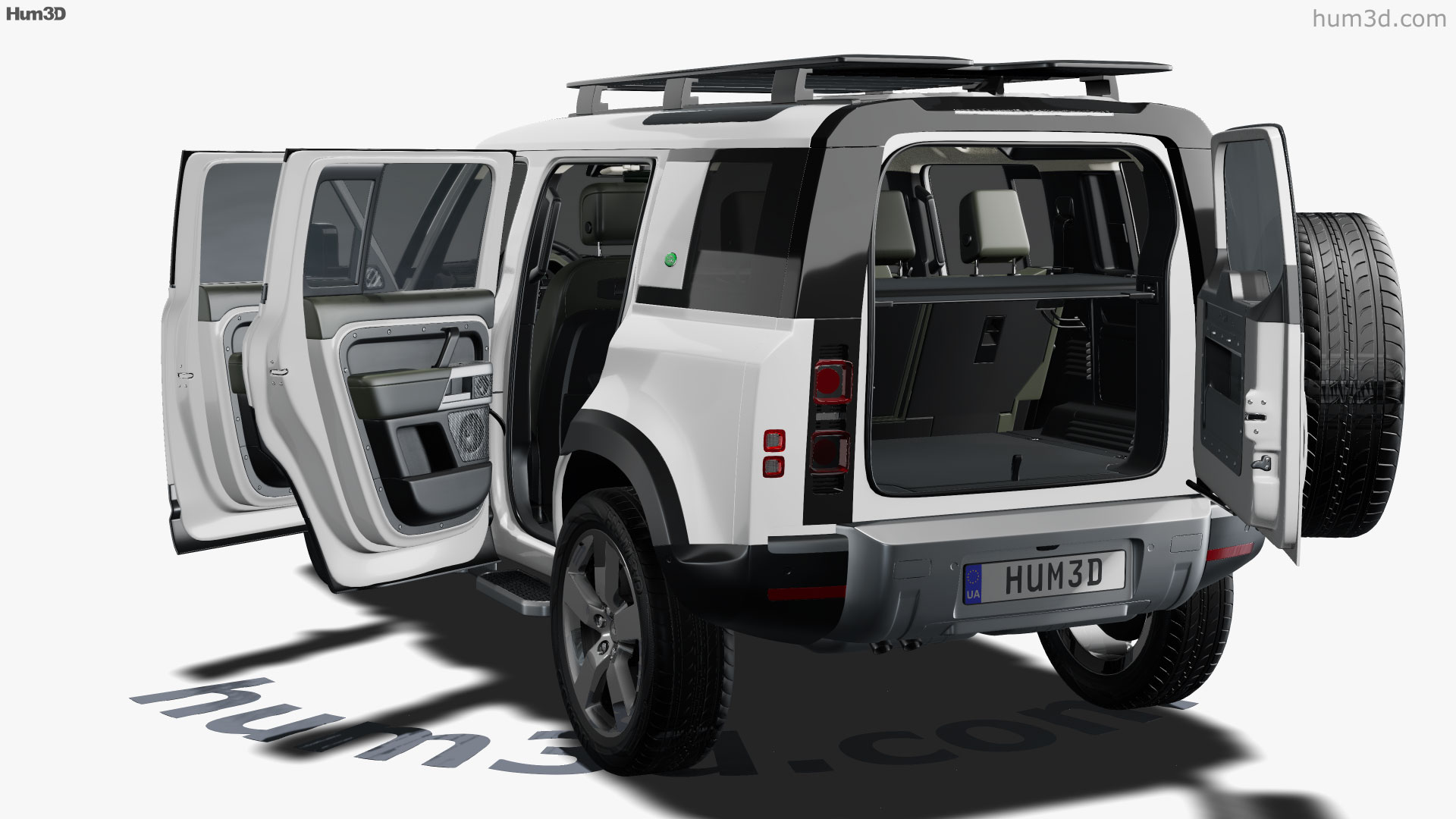 Land Rover Defender 110 Explorer Pack with HQ interior 2023 3D model -  Download Vehicles on