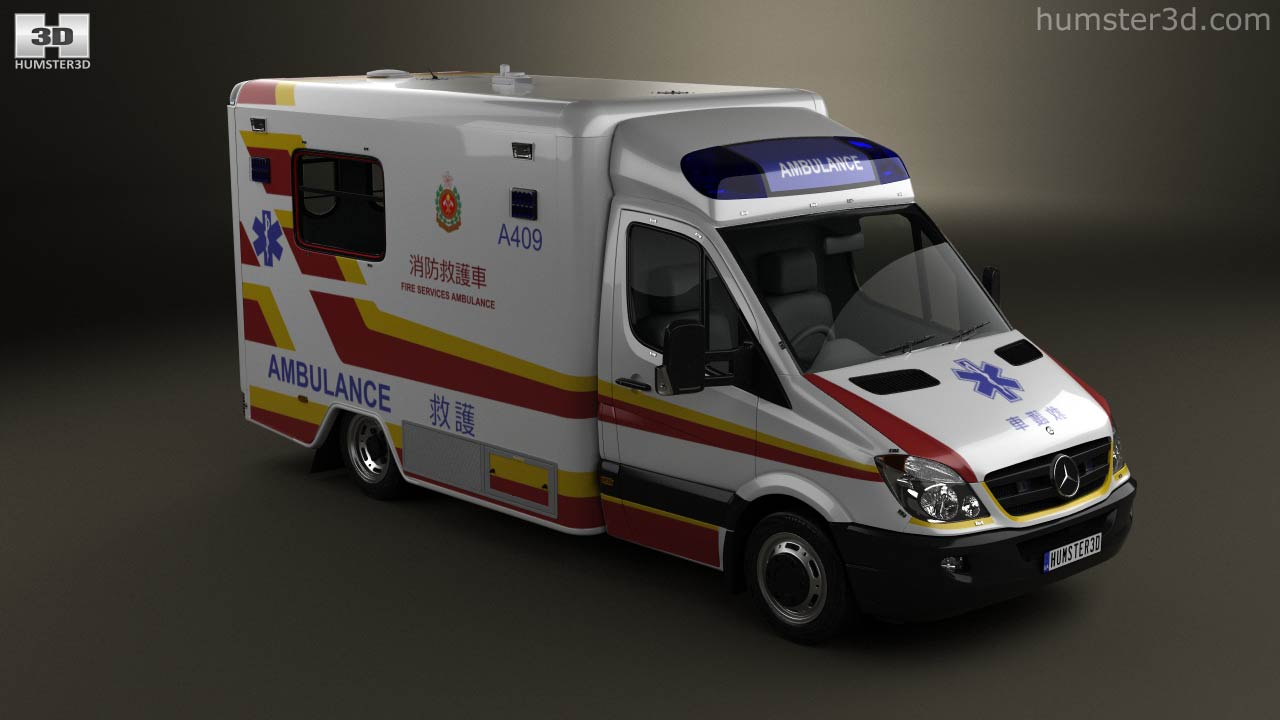 Mercedes-Benz Sprinter (W906) Ambulanz 2014 3D-Modell