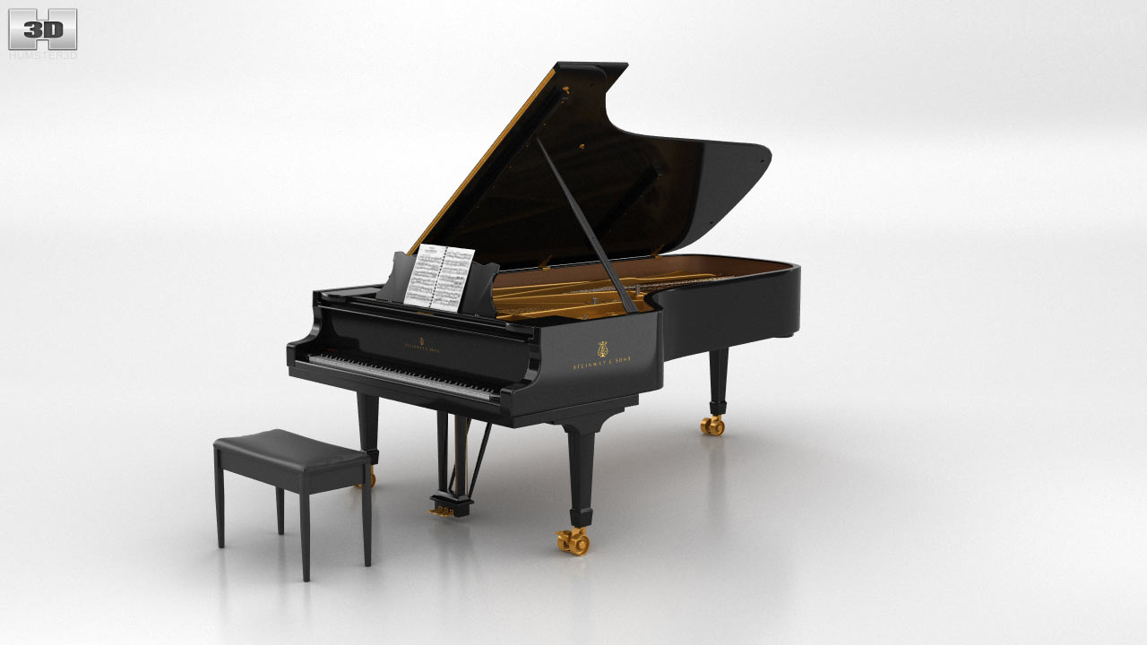 Grand Piano - 3D Model by sanchiesp