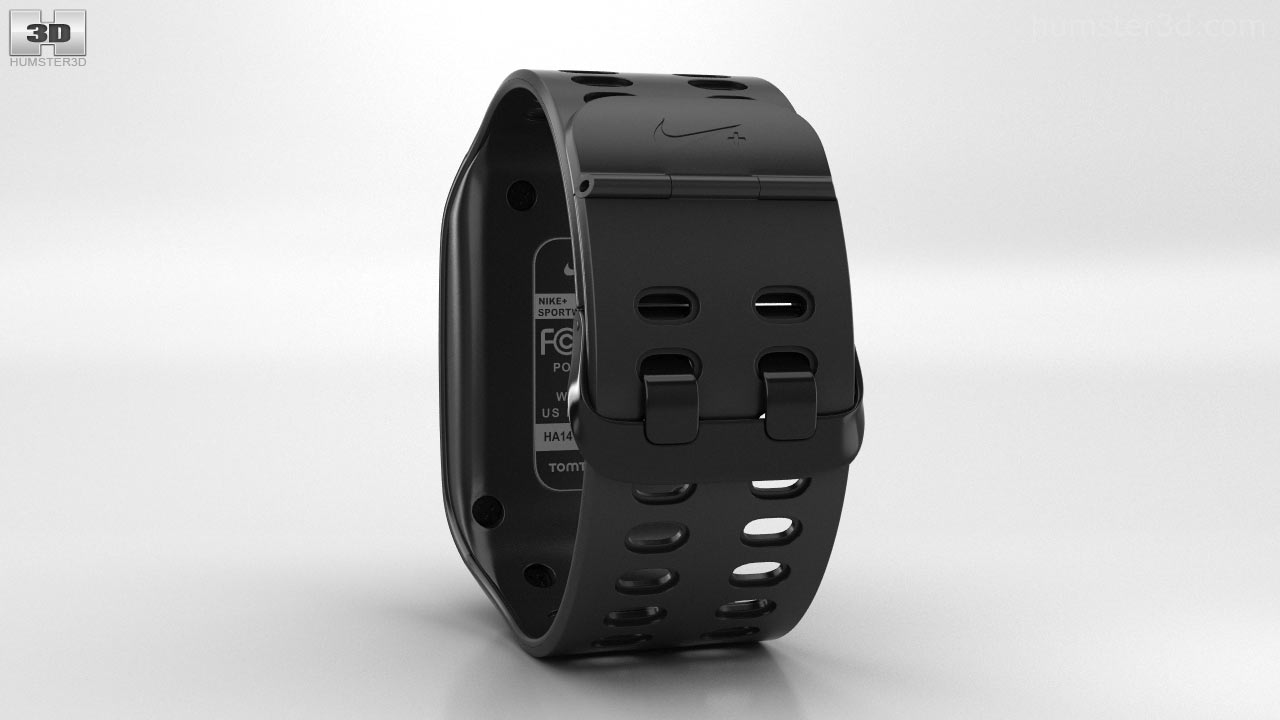 360 view of Nike+ SportWatch GPS Black/Red 3D model - 3DModels store