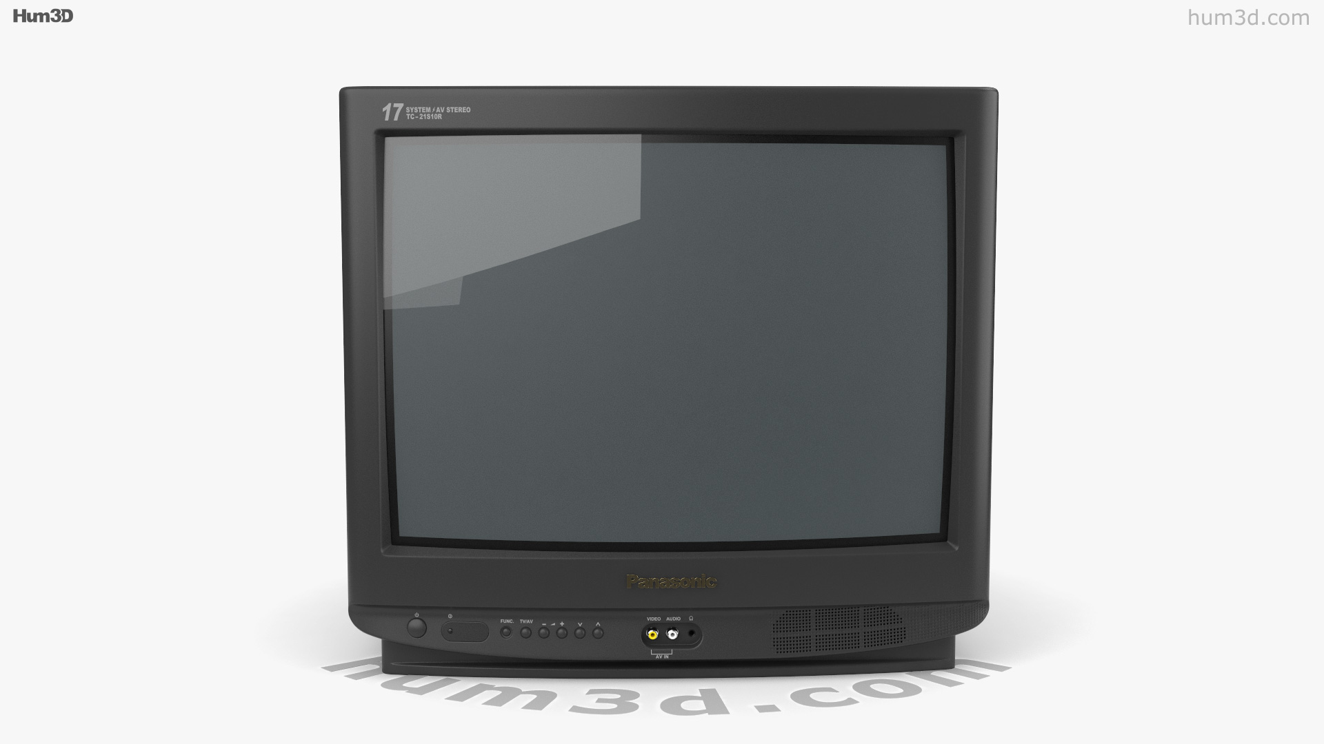 Panasonic TC21S10R Old TV 3D model - Download Electronics on