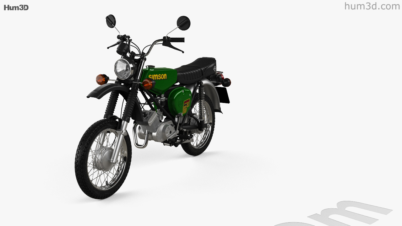Simson S51 1980 3D model - Download Vehicles on