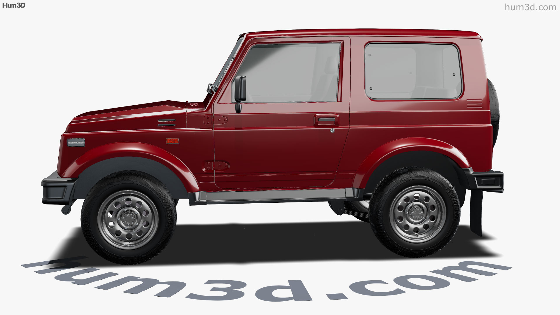 Suzuki Samurai SWB 1996 3D model - Download Vehicles on