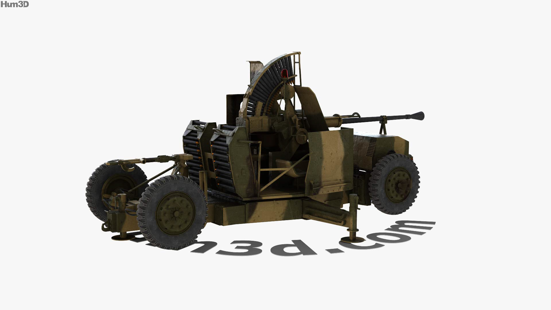 360 view of Bofors 40 mm Automatic Gun L 70 3D model - 3DModels store