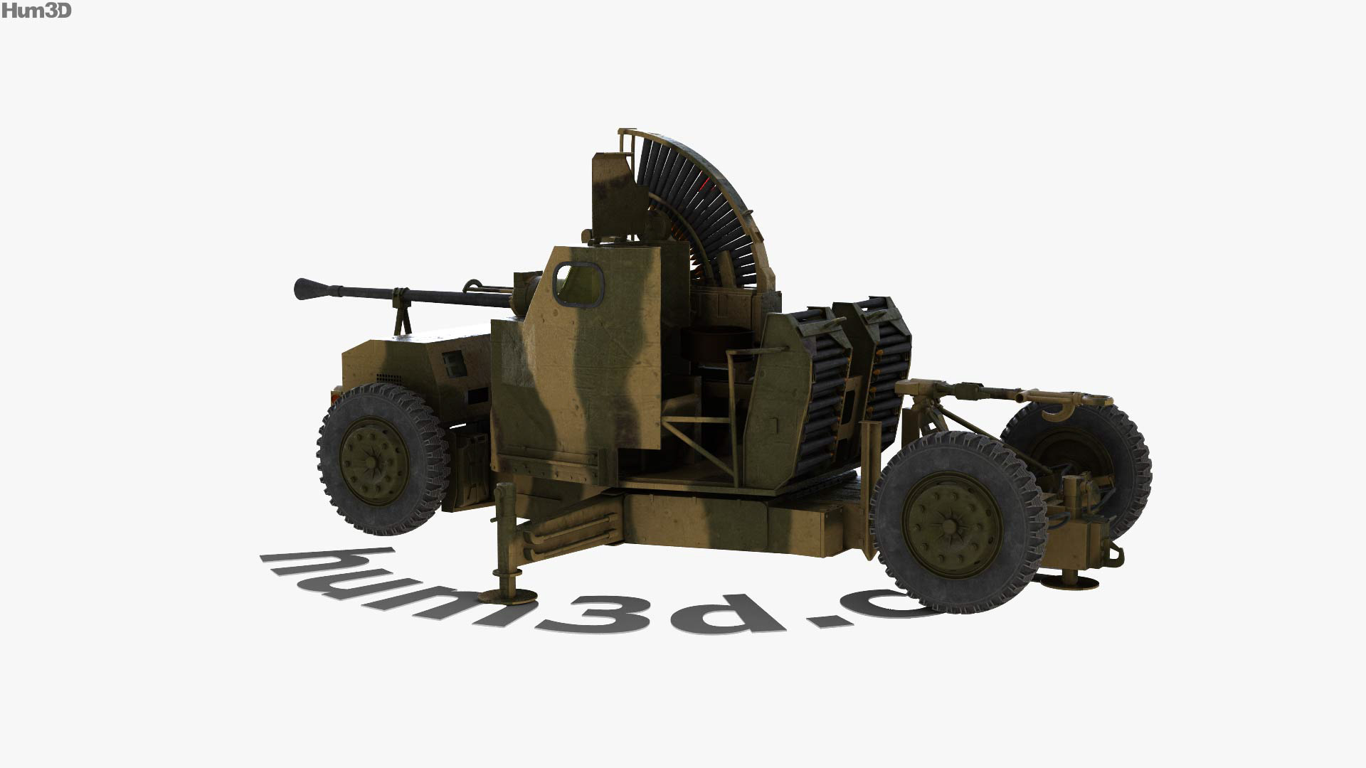 360 view of Bofors 40 mm Automatic Gun L 70 3D model - 3DModels store