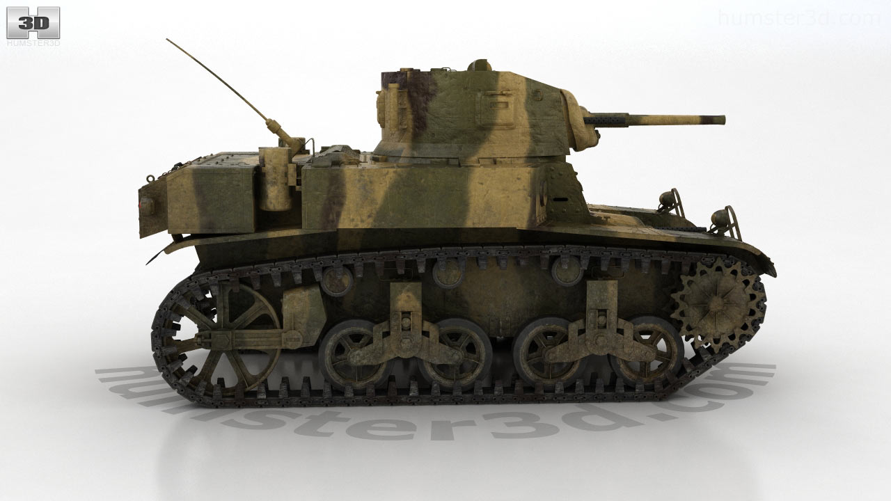 360 view of M3 Stuart 3D model - 3DModels store