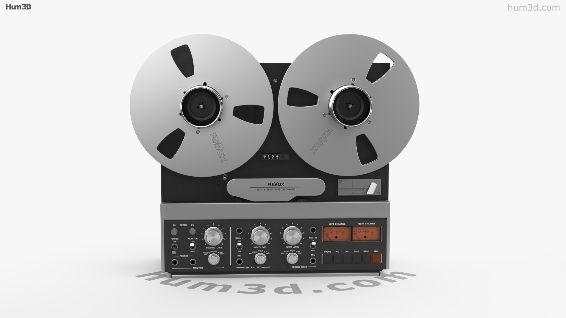 360 view of Revox B 77 Reel to Reel Tape Recorder 3D model