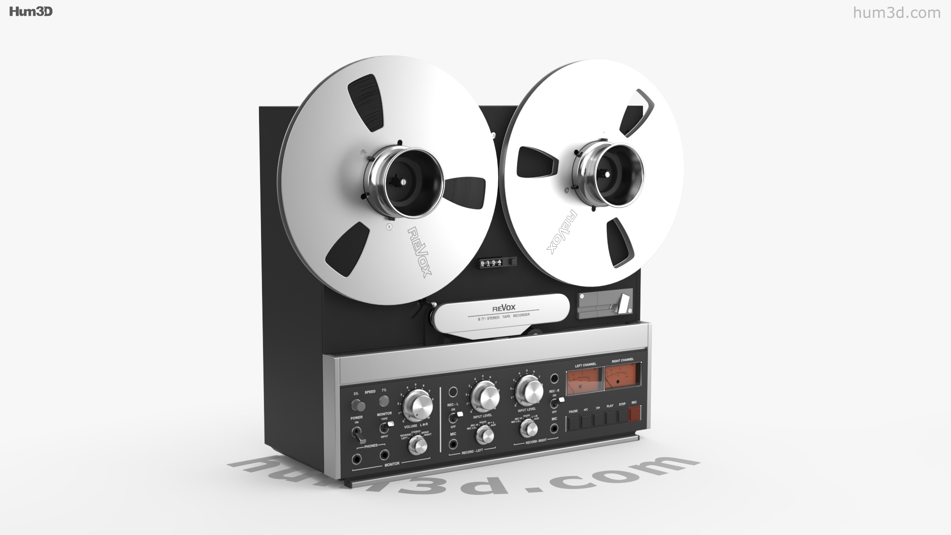 360 view of Revox B 77 Reel to Reel Tape Recorder 3D model